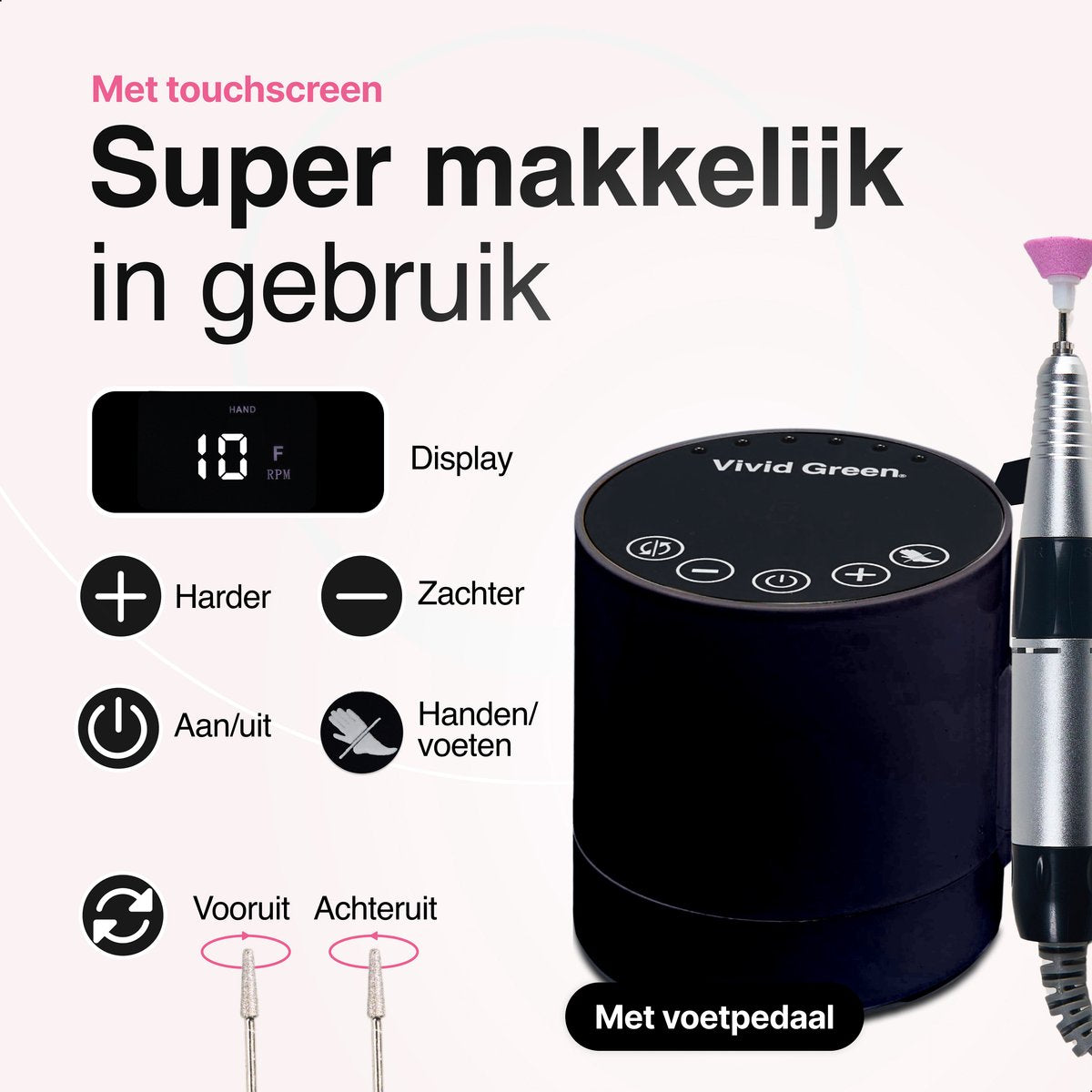 Elektrische Nagelvijl - Nagelfrees Complete Set 35000 RPM - Manicure & Pedicure