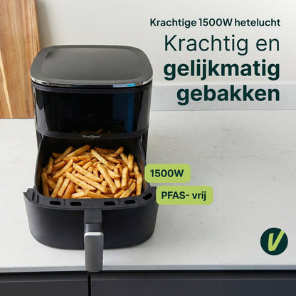 Airfryer 5L - Tot 4 Personen - PFAS-vrij - 12 Programma's
