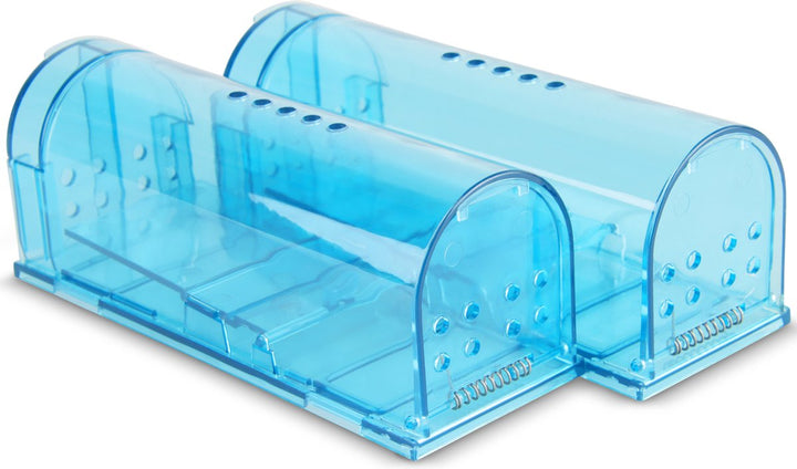 2-Pack Diervriendelijke muizenval voor binnen & buiten - Blauw