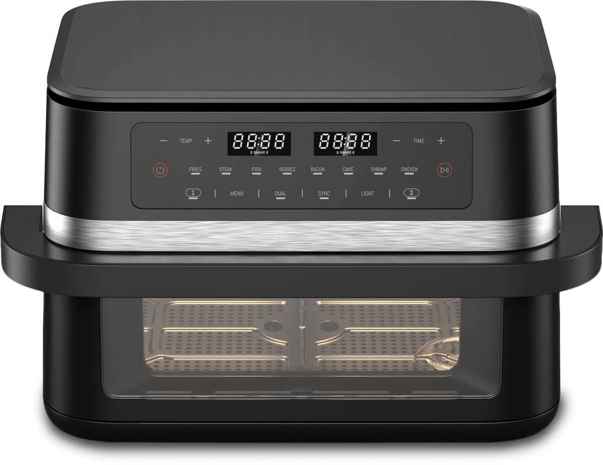 Airfryer 12L - Dubbele Airfryer - PFAS-vrij - 2950W - Dual Zone - Kijkvenster - Zwart