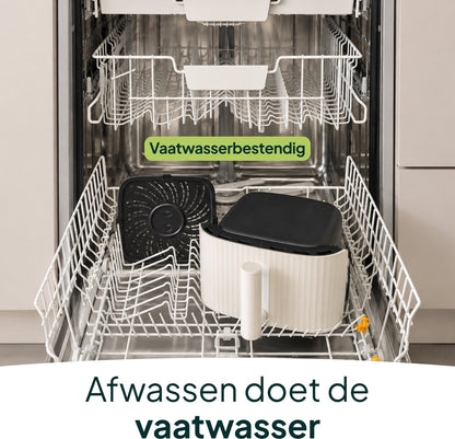 Airfryer 5L - PFAS-vrij - 1500W - 12 Programma’s - Touchscreen - Crème