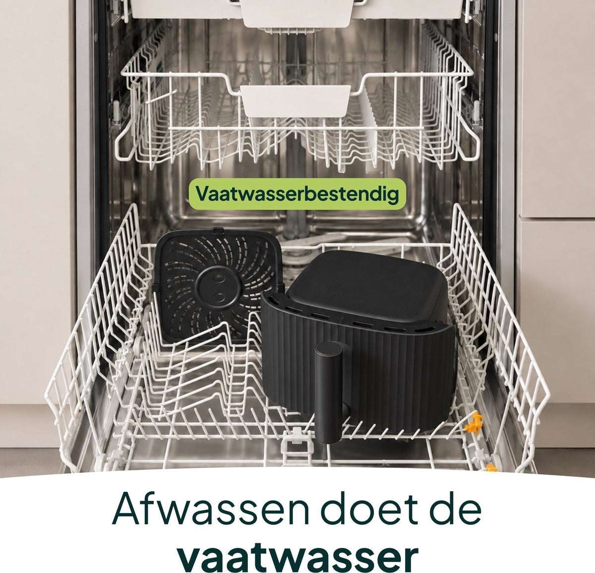 Airfryer 5L - Heteluchtfriteuse - PFAS-vrij - 1500W - 12 Programma’s - Zwart