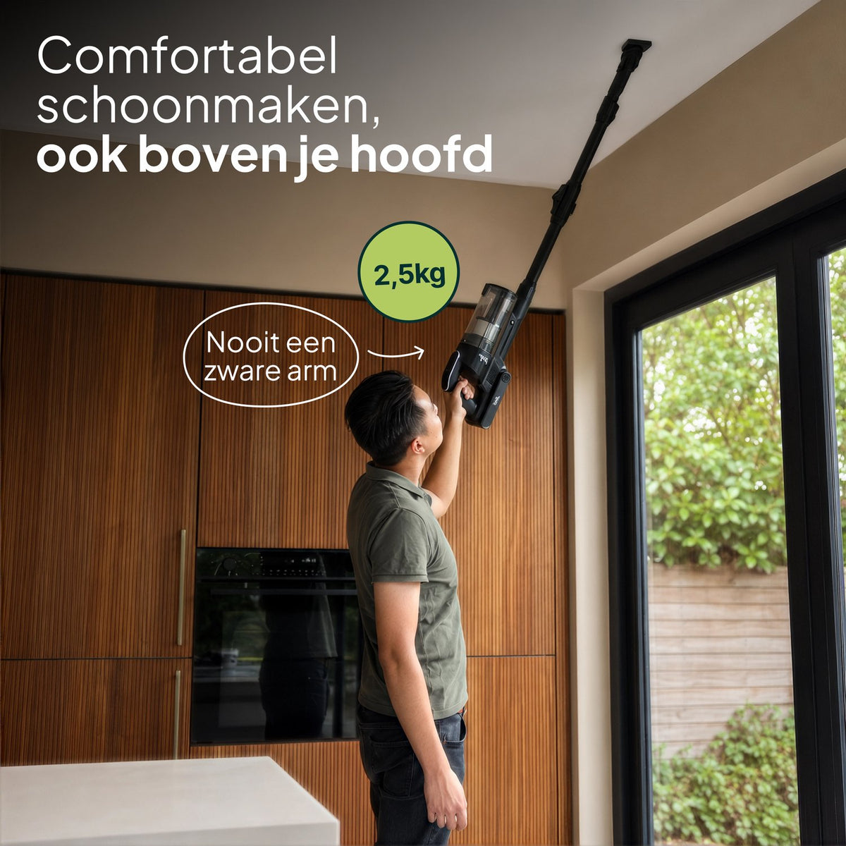 Draadloze Steelstofzuiger 400W - 30 kPa - 70 Min Accuduur - Kruimelzuiger - HEPA Filter - Zwart