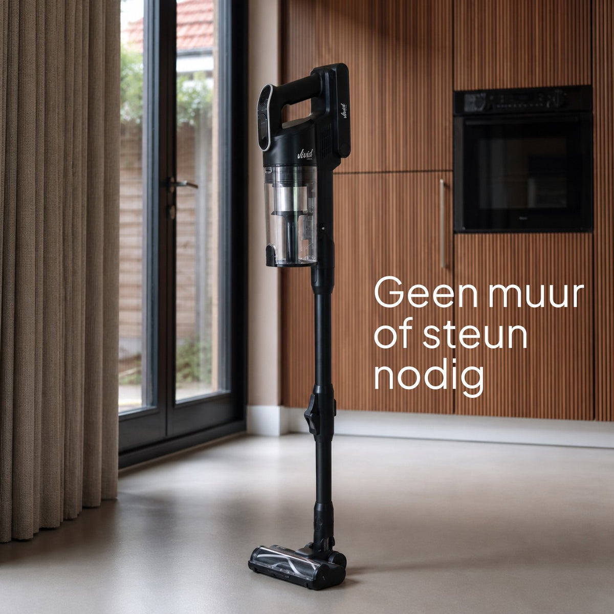 Draadloze Steelstofzuiger met Dweilfunctie - 400W - 30 kPa - 2 Accu’s - 70 Min Accuduur - Zwart