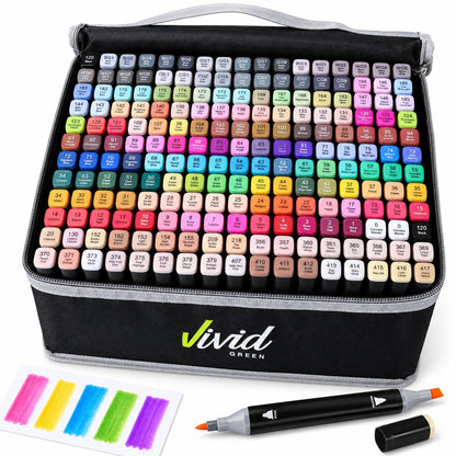 Twinmarkers 204 stuks voor volwassenen - Alcohol markers - Stiften - Markeerstiften
