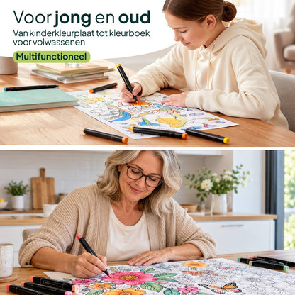 Twinmarkers 300 stuks voor volwassenen - Alcohol markers - Stiften - Markeerstiften