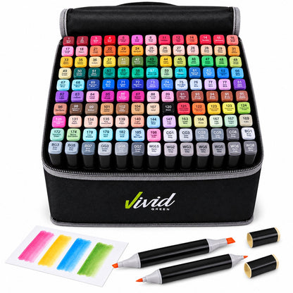 Twinmarkers 120 stuks voor volwassenen - Alcohol markers - Stiften - Markeerstiften