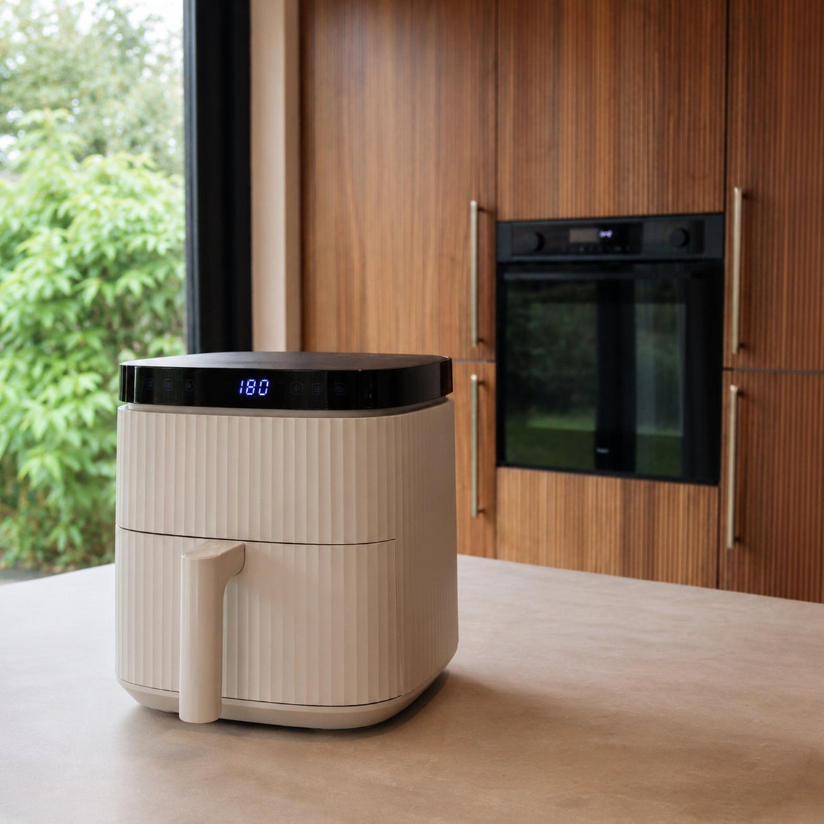 Airfryer 5L - PFAS-vrij - 1500W - 12 Programma’s - Touchscreen - Crème