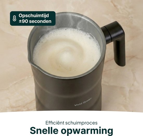 4-in-1 Melkopschuimer met Antikleeflaag