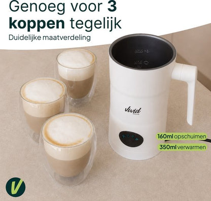 Melkopschuimer - Schenktuit - 4-in-1 Melkschuimer - Elektrische Melkklopper - Creme