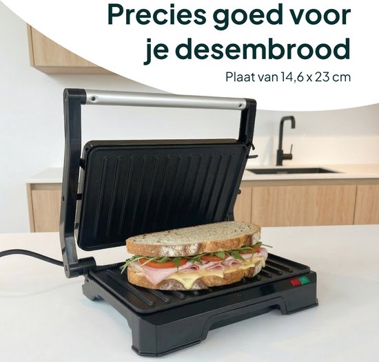 Tosti Apparaat voor 2 Tosti's - Grill IJzer & Contactgrill