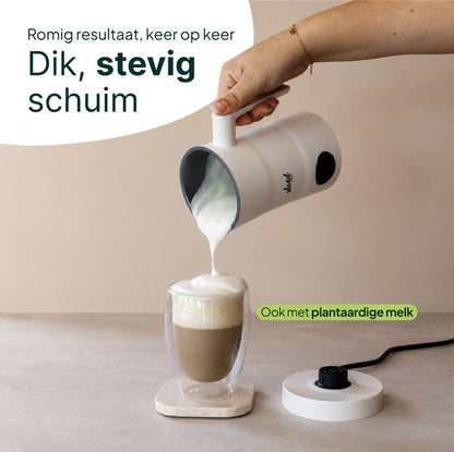 Melkopschuimer - Schenktuit - 4-in-1 Melkschuimer - Elektrische Melkklopper - Creme