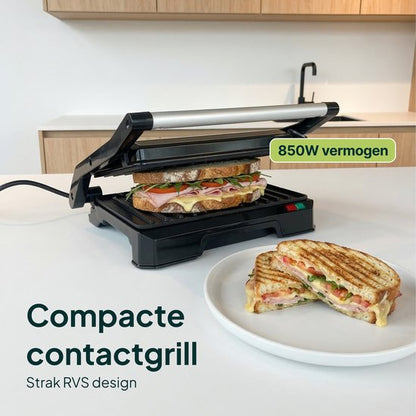 Tosti Apparaat voor 2 Tosti's - Grill IJzer & Contactgrill