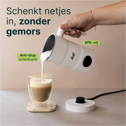 Melkopschuimer - Schenktuit - 4-in-1 Melkschuimer - Elektrische Melkklopper - Creme