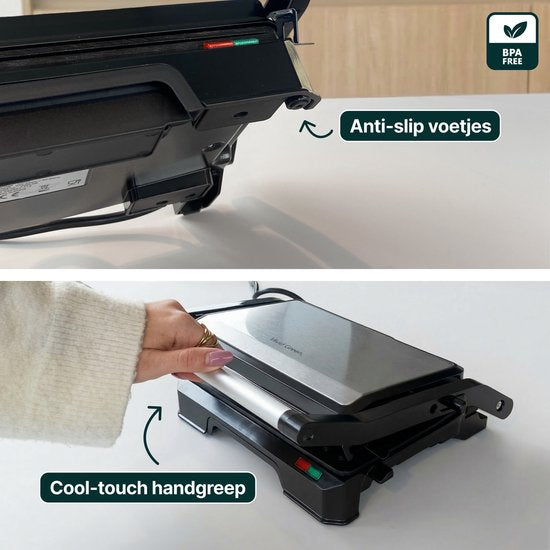 Tosti Apparaat voor 2 Tosti's - Grill IJzer & Contactgrill