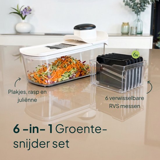 Mandoline Keukensnijder & Groentesnijder - 6-in-1