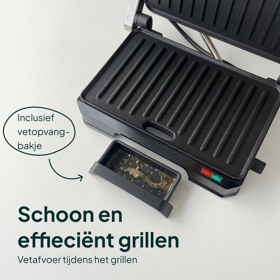 Tosti Apparaat voor 2 Tosti's - Grill IJzer & Contactgrill