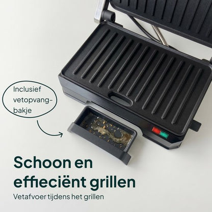 Tosti Apparaat voor 2 Tosti's - Grill IJzer & Contactgrill