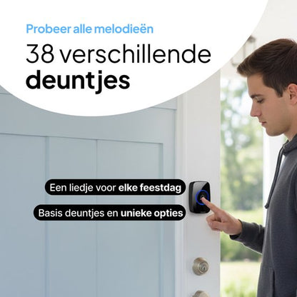 Draadloze Deurbel -  IP44 Waterdicht - Met ontvanger