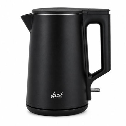 Waterkoker - 1.7L - Dubbelwandig - BPA-vrij - RVS - 2000W - Elektrisch - Zwart