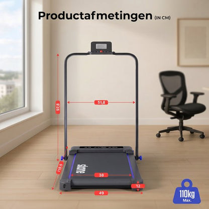Loopband Inklapbaar en Electrisch - Opvouwbare Loopband met 6% Hellingfunctie