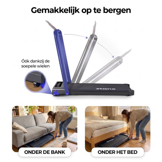 Loopband Inklapbaar en Electrisch - Opvouwbare Loopband met 6% Hellingfunctie