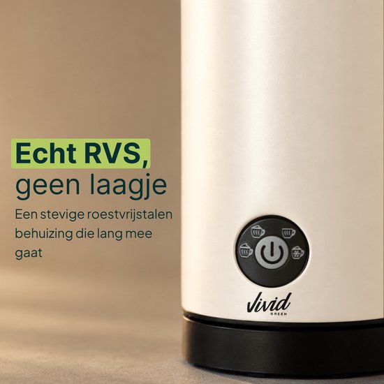 Melkopschuimer - PFAS-vrij - 4-in-1 Melkschuimer - Elektrische Melkklopper - Creme