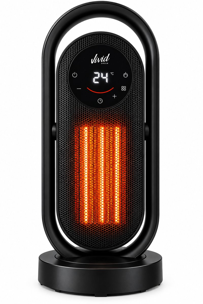 Elektrische Kachel 2000W - Keramische Kachel - 3 Warmtestanden - ECO-stand - Timer & Afstandsbediening