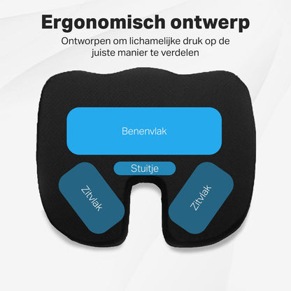 Zitkussen - Stuitkussen - Wigkussen - Ringkussen - Zitkussens - Stuitje - Traagschuim