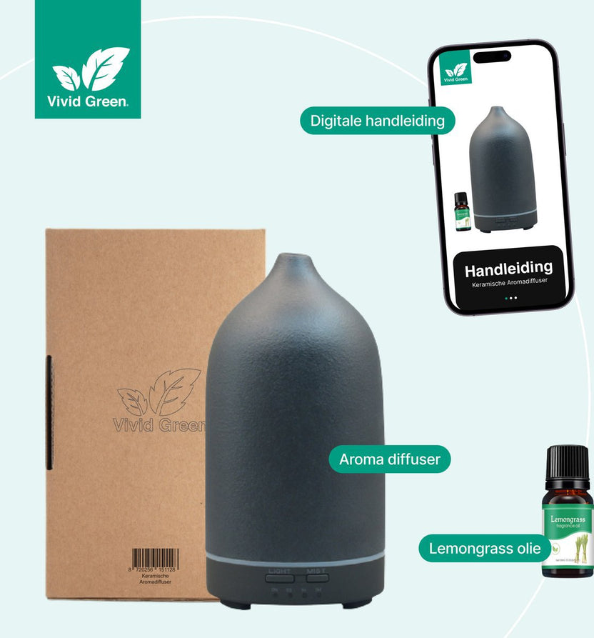 Aroma Diffuser - Keramiek - Luchtbevochtiger - Aromatherapie - Geurverspreider