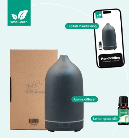 Aroma Diffuser - Keramiek - Luchtbevochtiger - Aromatherapie - Geurverspreider