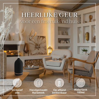 Aroma Diffuser - Keramiek - Luchtbevochtiger - Aromatherapie - Geurverspreider