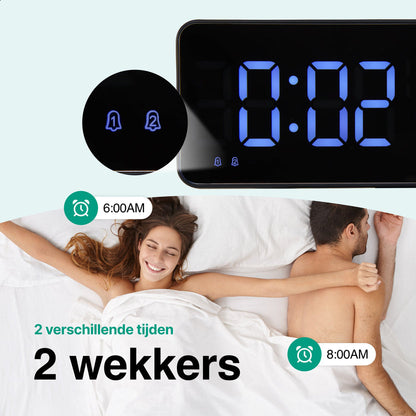 Digitale Wekkerradio met Projectie - Wekkers Digitaal
