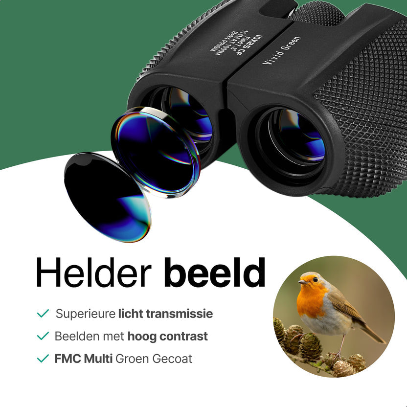Verrekijker - 10x25 - BAK4 - Compact - Full Multi-Coated - Waterdicht