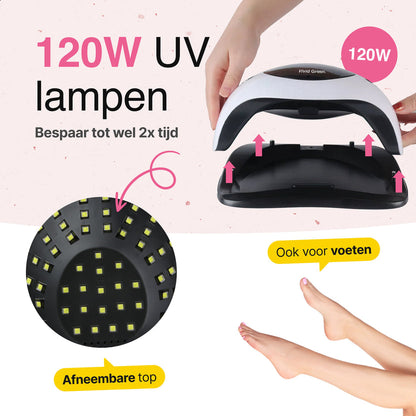 Nagellamp voor Gellak 120W - UV Lamp Gelnagels - Gellak - Led Lamp Nagels - Nageldroger - Nagellak Droger - 120W