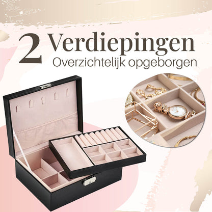 Sieradendoos met 2 Verdiepingen - Juwelendoos - Organizer