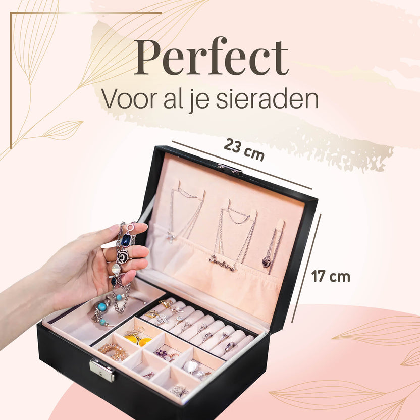 Sieradendoos met 2 Verdiepingen - Juwelendoos - Organizer