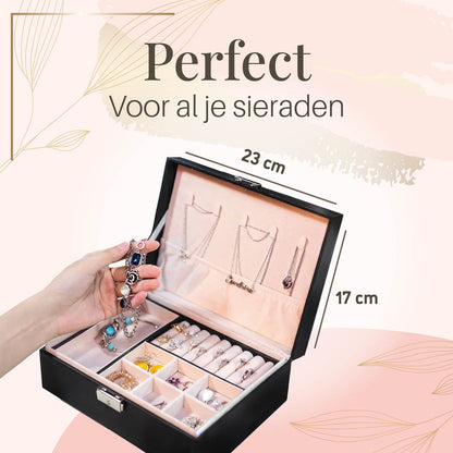 Sieradendoos met 2 Verdiepingen - Juwelendoos - Organizer