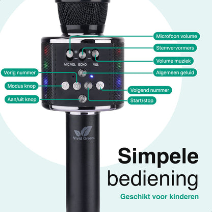 Karaoke microfoon Inc. opbergcase Voor kinderen en Volwassenen