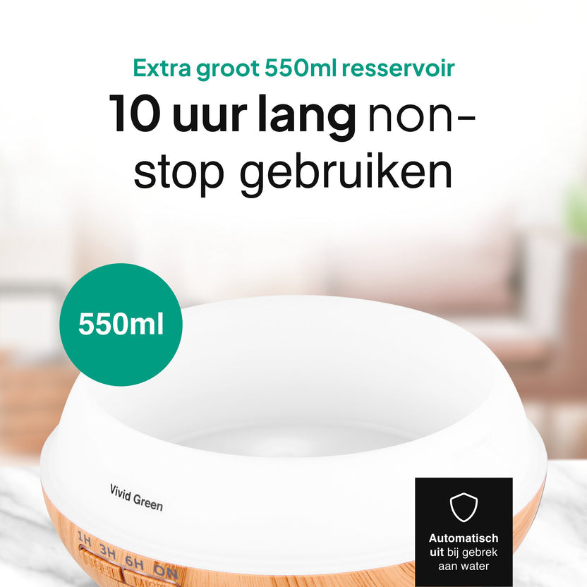 Aroma Diffuser 550ML - Luchtbevochtiger - Aromatherapie - Geurverspreider
