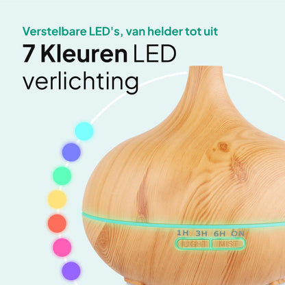 Aroma Diffuser 550ML - Luchtbevochtiger - Aromatherapie - Geurverspreider