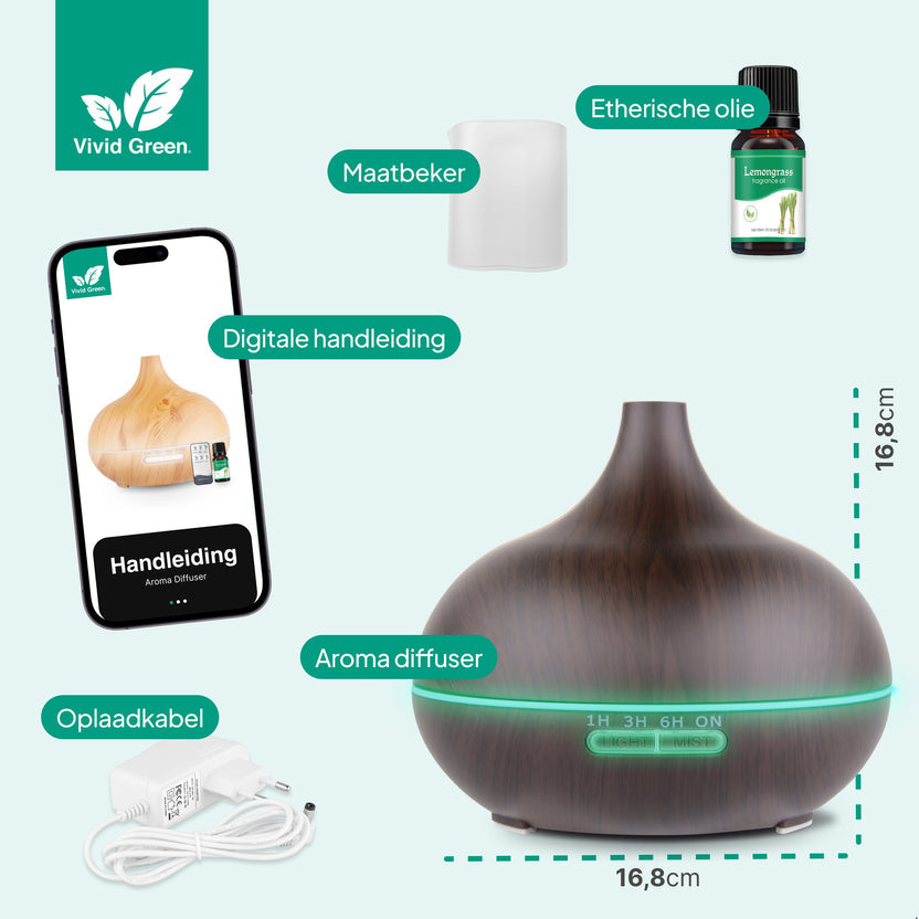 Aroma Diffuser 550ML - Luchtbevochtiger - Aromatherapie