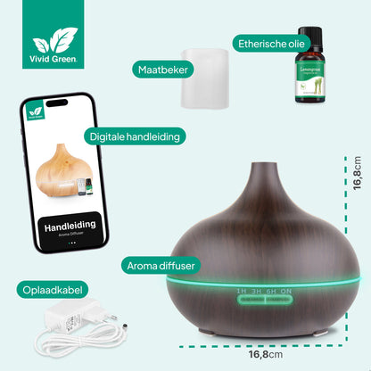 Aroma Diffuser 550ML - Luchtbevochtiger - Aromatherapie