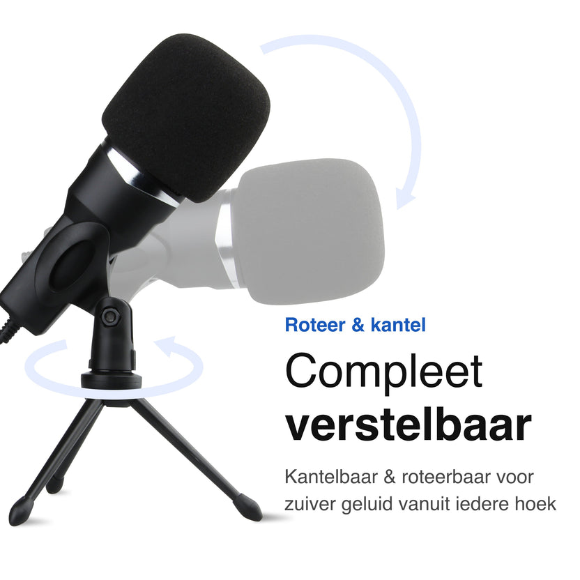USB Microfoon met standaard - Gaming - Podcast - Voor Pc en console