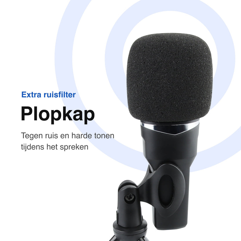 USB Microfoon met standaard - Gaming - Podcast - Voor Pc en console