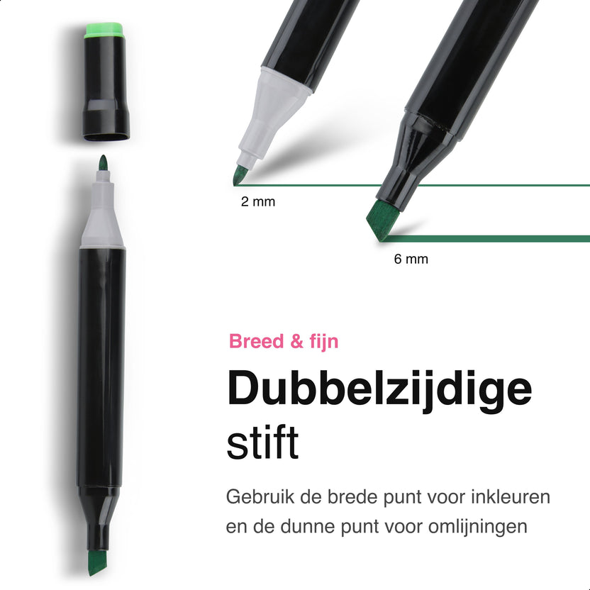 Twinmarkers 80 stuks voor volwassenen - Alcohol Markers - Stiften - Markeerstiften