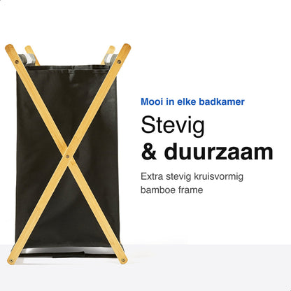 Wasmand met 3 vakken - Wassorteerder - Opvouwbaar