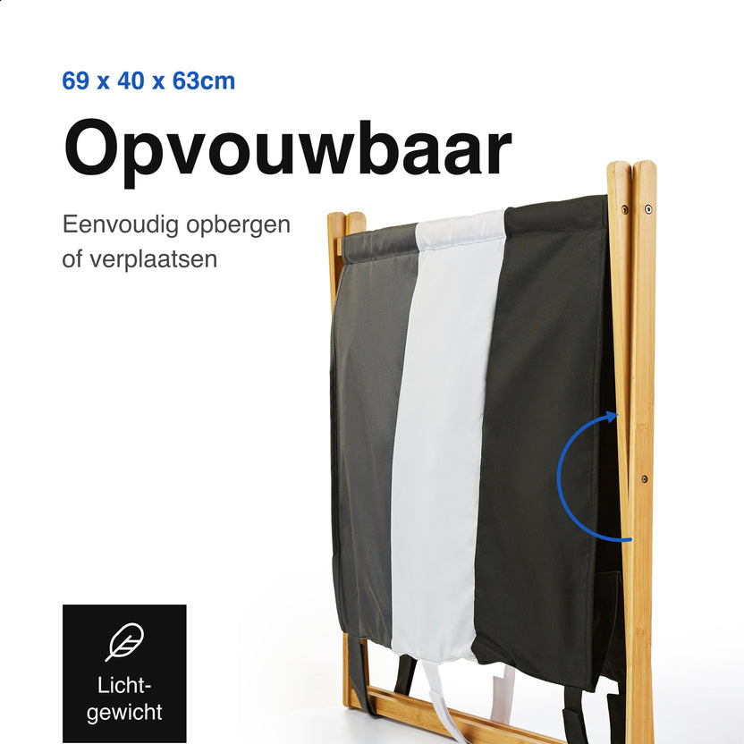 Wasmand met 3 vakken - Wassorteerder - Opvouwbaar
