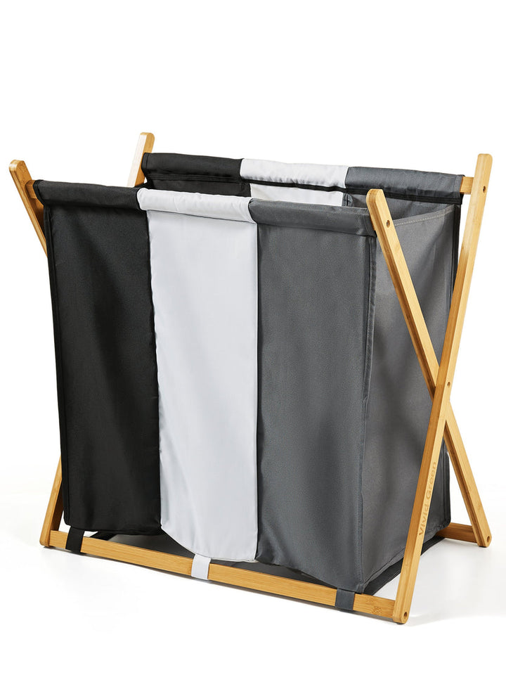 Wasmand met 3 vakken - Wassorteerder - Opvouwbaar
