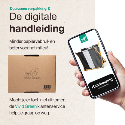 Wasmand met 3 vakken - Wassorteerder - Opvouwbaar